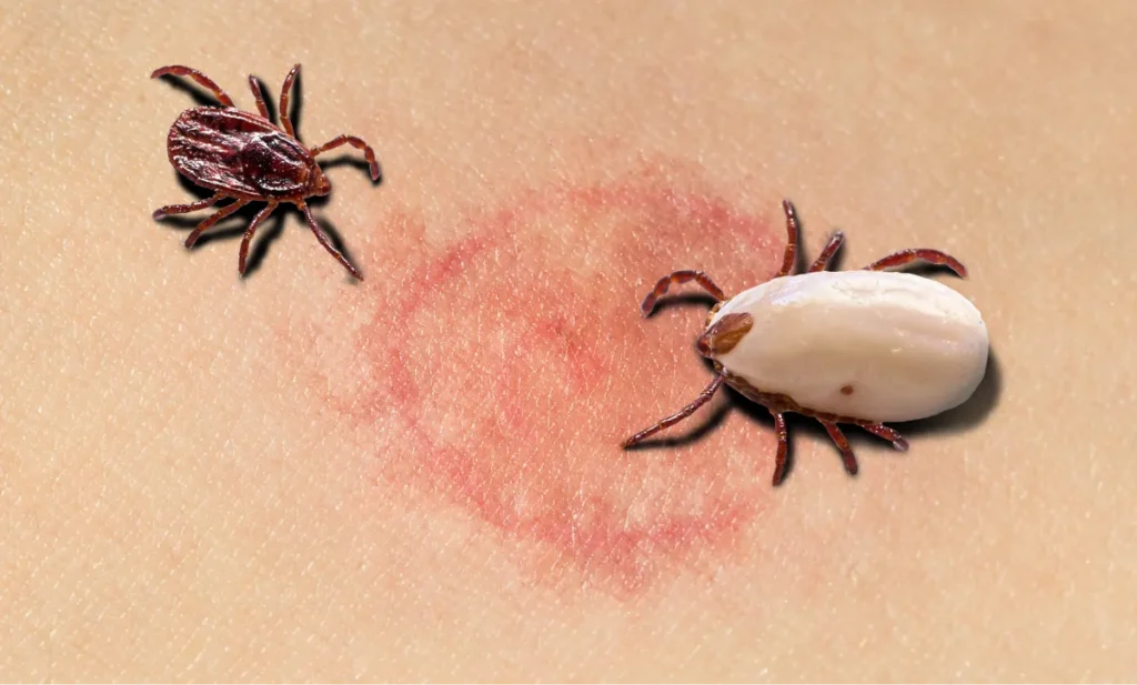 redness from tick bite